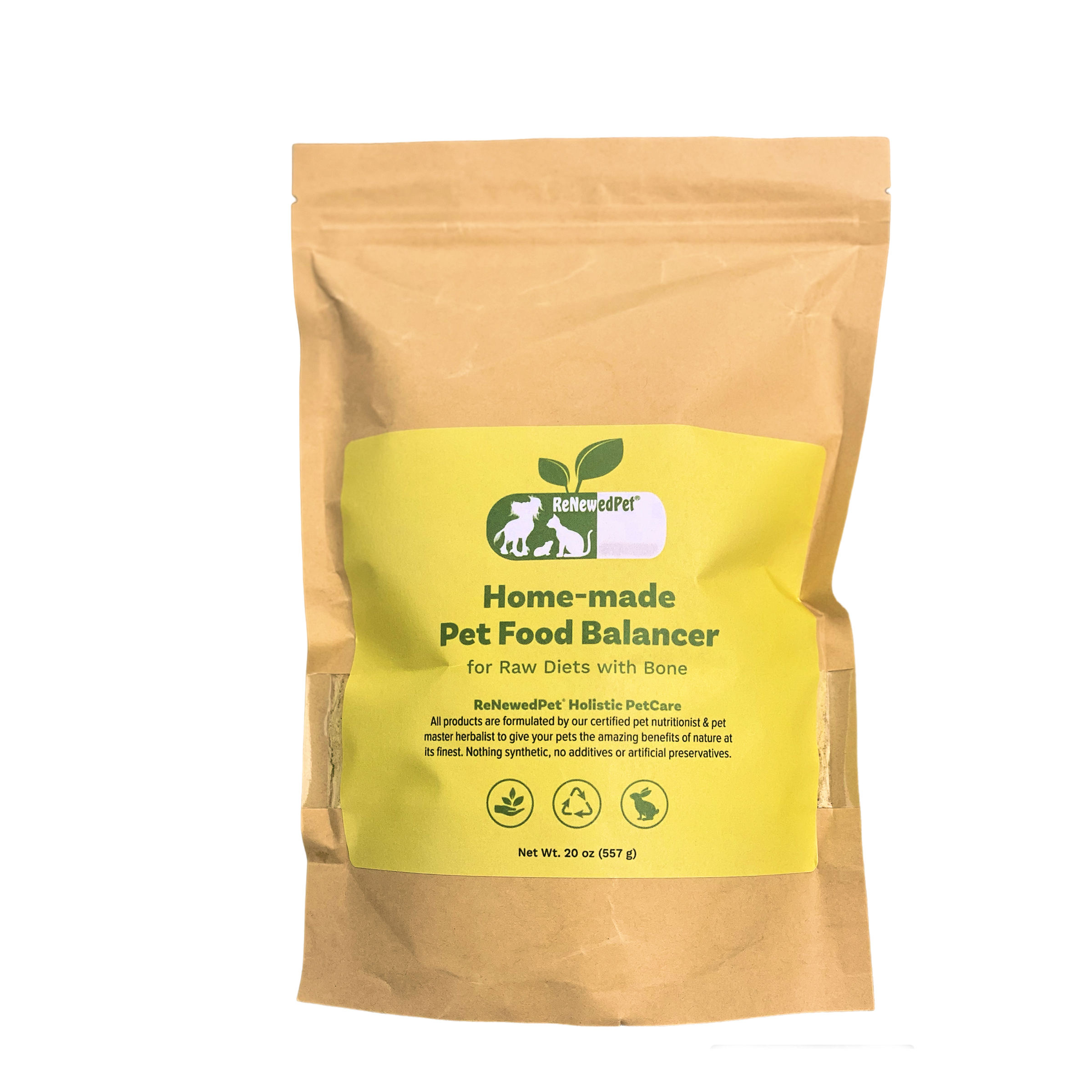 HOME MADE PET FOOD SUPPLEMENT For Raw Recipes WITH Bone ReNewedPet