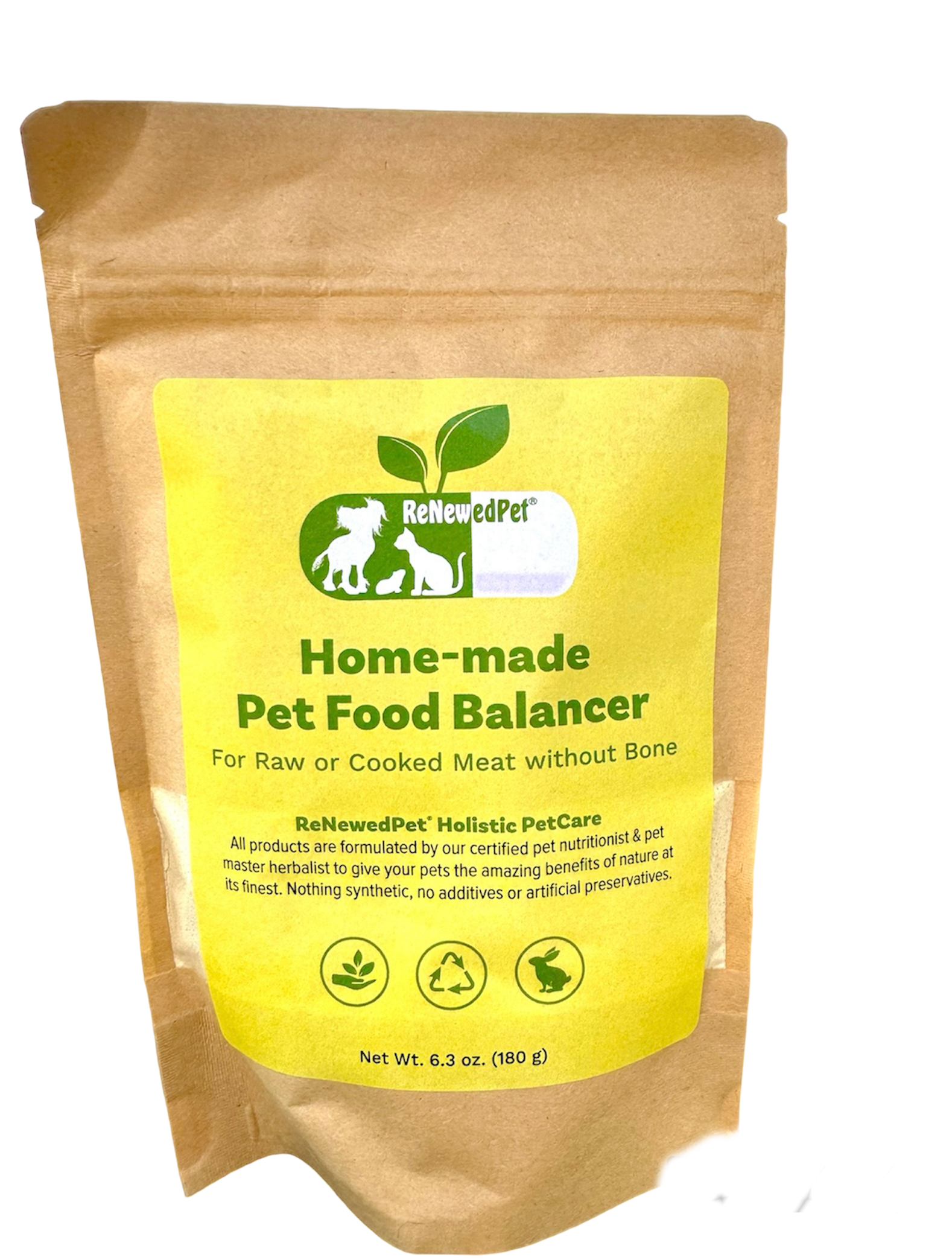 HOME MADE PET FOOD SUPPLEMENT For Raw Cooked Recipes WITHOUT Bone